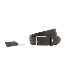 Load image into Gallery viewer, Lacoste Elegance Leather Belt and Key Ring Gift Set
