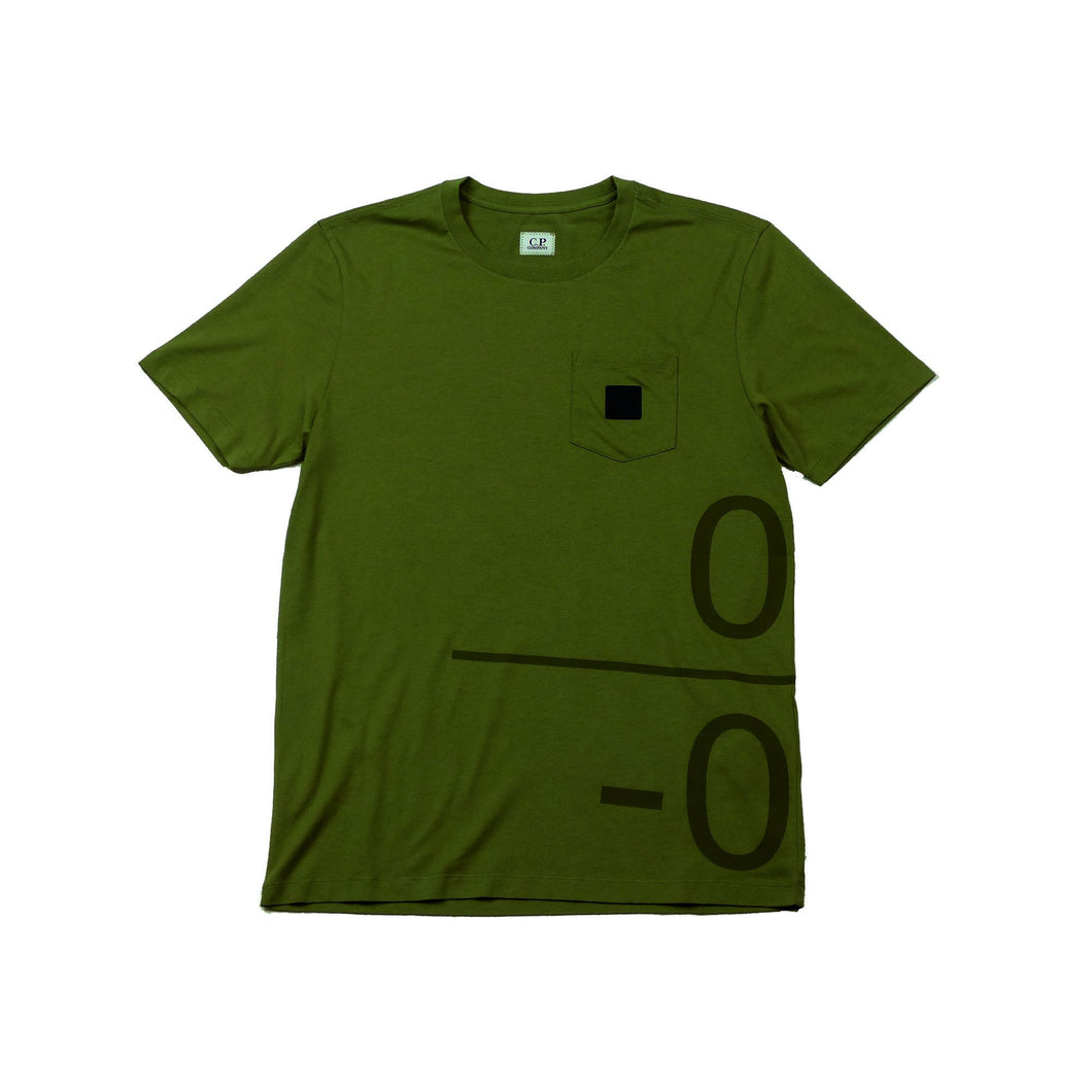 CP Company Short Sleeve Jersey T-Shirt, Green 09CMTS165A 005100W