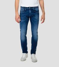 Load image into Gallery viewer, Replay Anbass Hyperflex Re-Used White Shades Slim Jeans, M914Y66 W14 009
