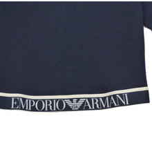 Load image into Gallery viewer, Emporio Armani Spell Out Logo Hem Sweatshirt, 6H1M83 1JDSZ, Navy

