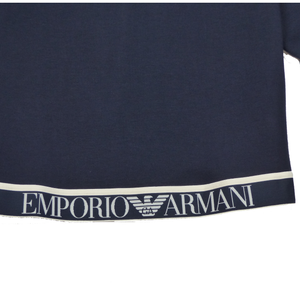 Emporio Armani Spell Out Logo Hem Sweatshirt, 6H1M83 1JDSZ, Navy